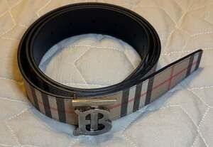Burberry Monogram Motif Vintage Check Reversible Belt
